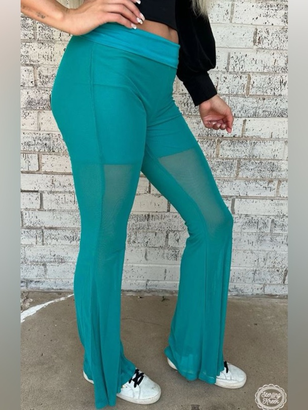 NWT Sterling Kreek Meshed Up Bell Bottoms